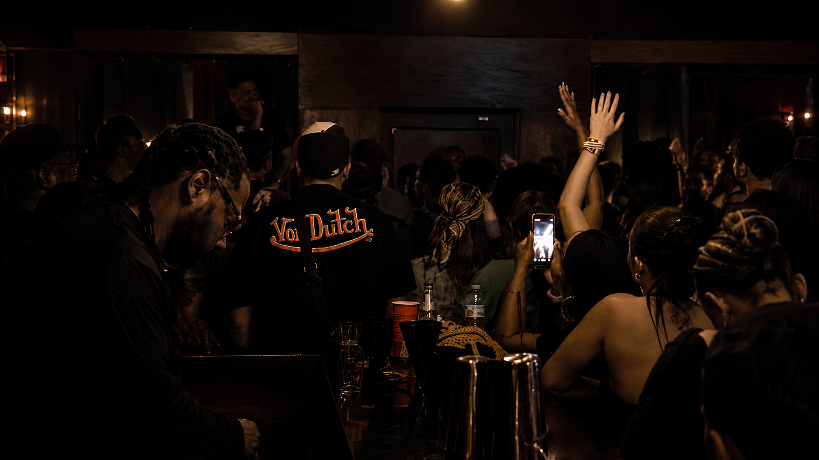 A crowded night inside Dreamland Lounge in Omaha.